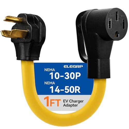 ELEGRP NEMA 10-30P to 14-50R Adapter (1 ft)