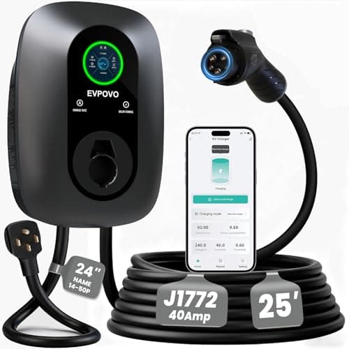 EVPOVO Level 2 Wall Charger (40A, 25 ft)